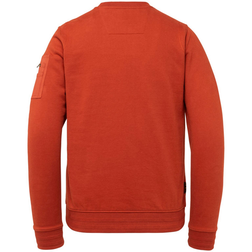 PME Legend Herren Sweat Pullover rot Long Sleeve R Neck Brushed Sweat PSW216420 3048 ketchup 
