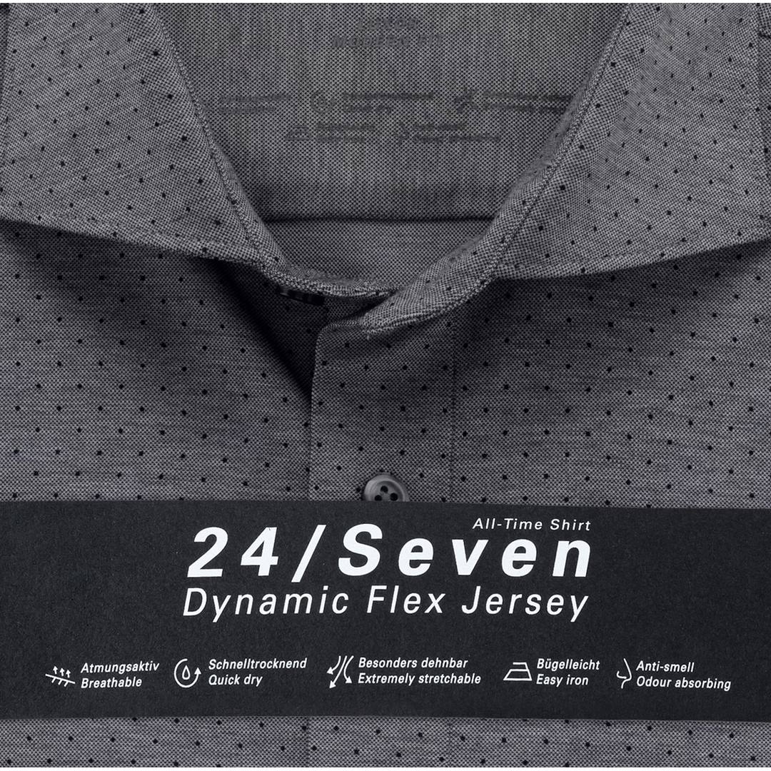 Olymp Luxor 24/Seven Dynamic Flex Shirt Hemd Modern Fit Businesshemd schwarz 122484 68 