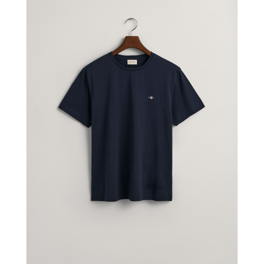 Gant Herren T-Shirt Regular Fit Shield blau 2003184 433 evening blue