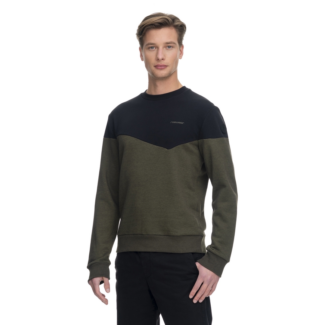 Ragwear Herren Sweatshirt Pullover Dotie grün schwarz 2222 30003 5031 olive