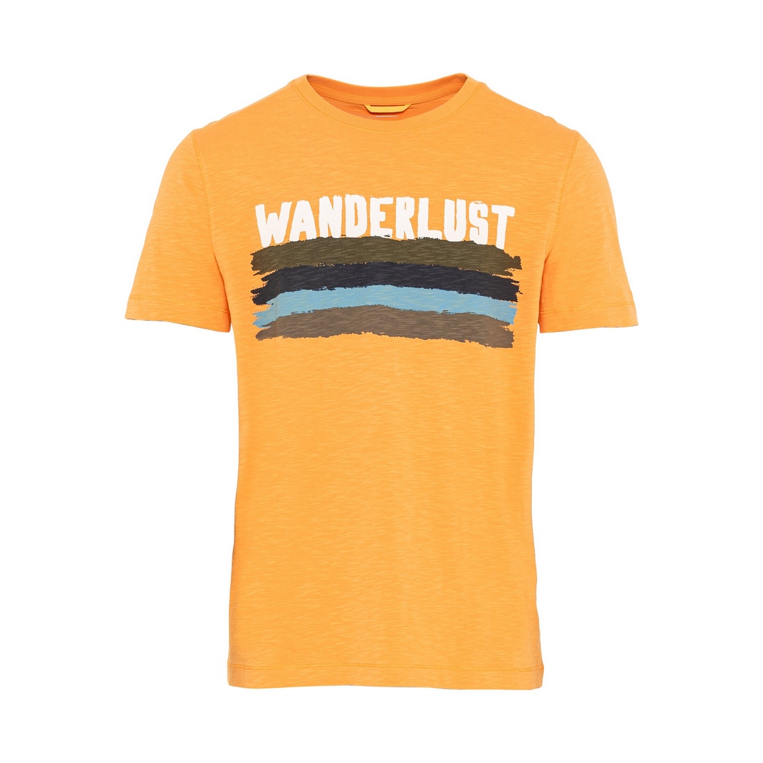 Camel active Herren T-Shirt kurzarm Print Muster 7T36 409745 52 sun orange