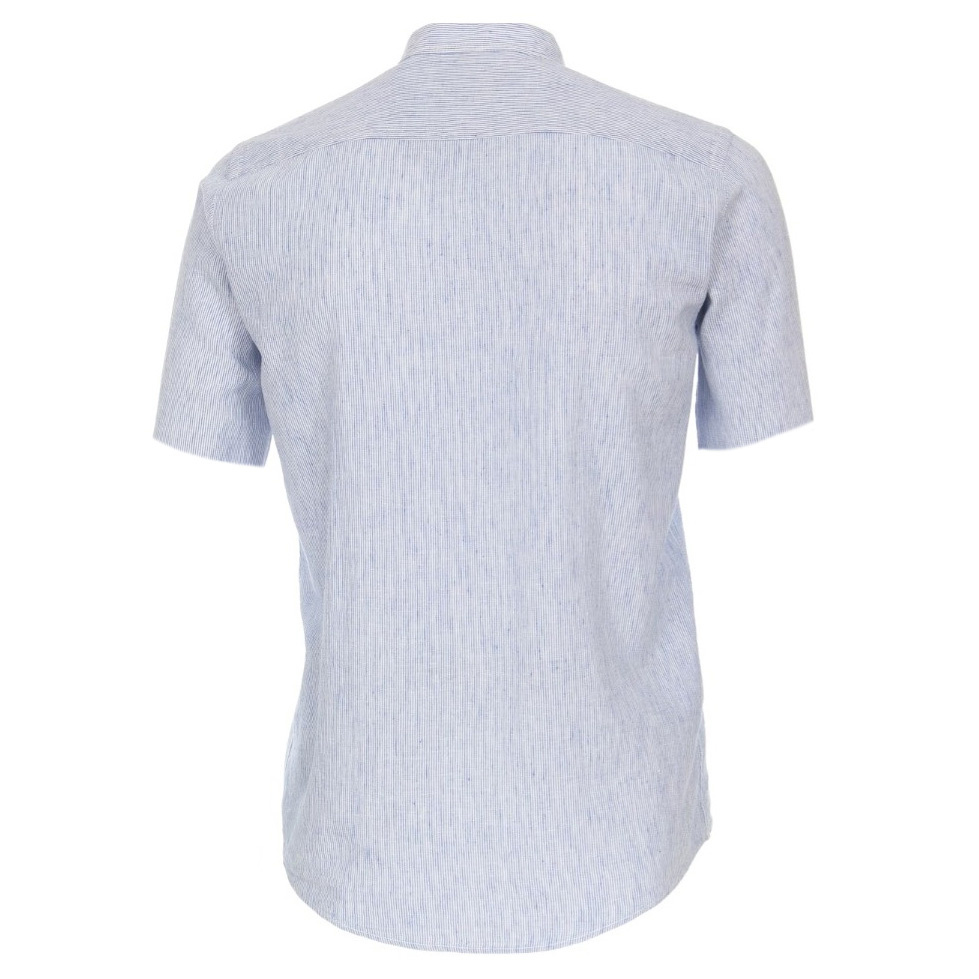 Casa Moda Herren Freizeit Hemd Leinenhemd kurzarm blau weiß gestreift 923860400 100