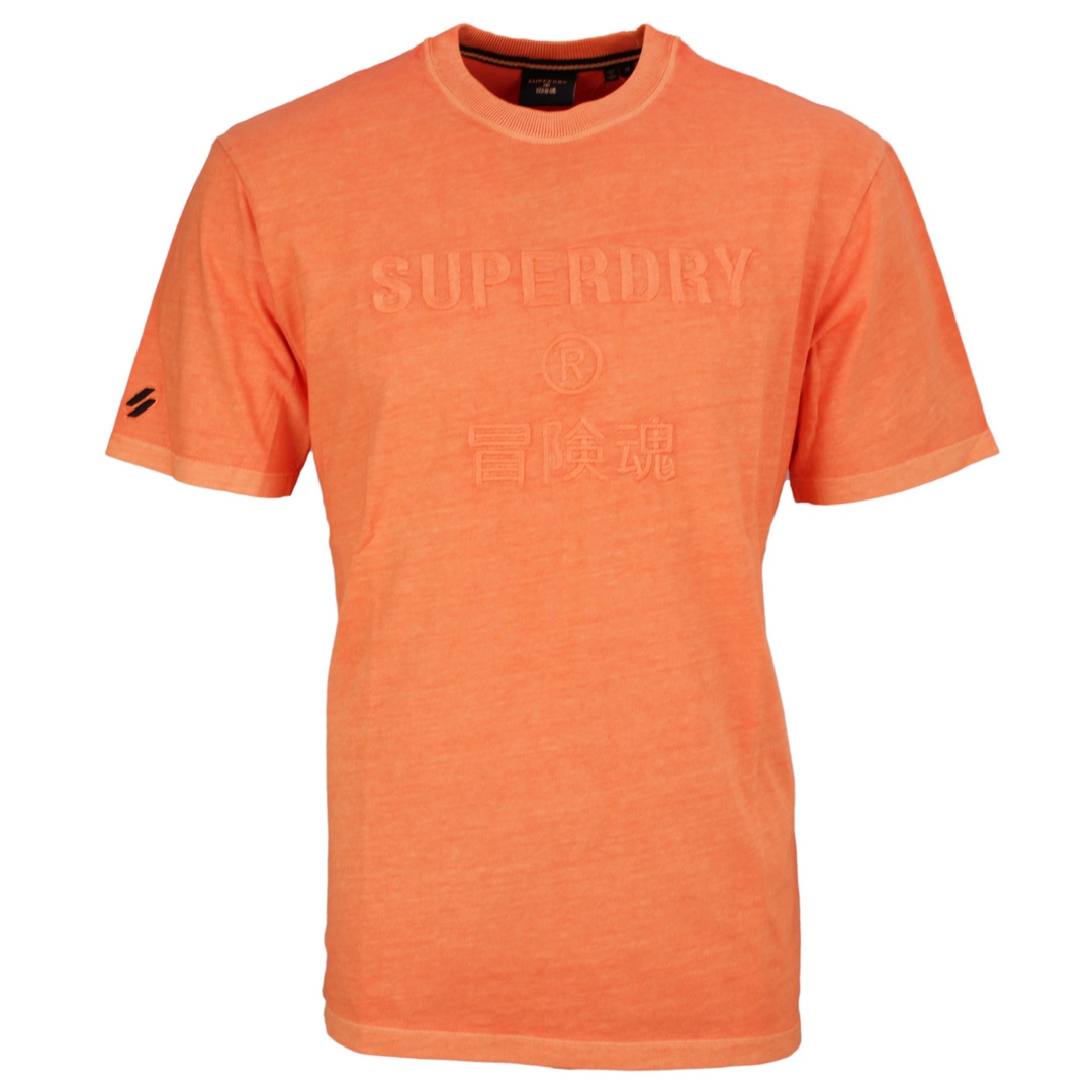 Superdry Herren T-Shirt Rundhals Shirt kurzarm M1011370A TSW Denver Orange