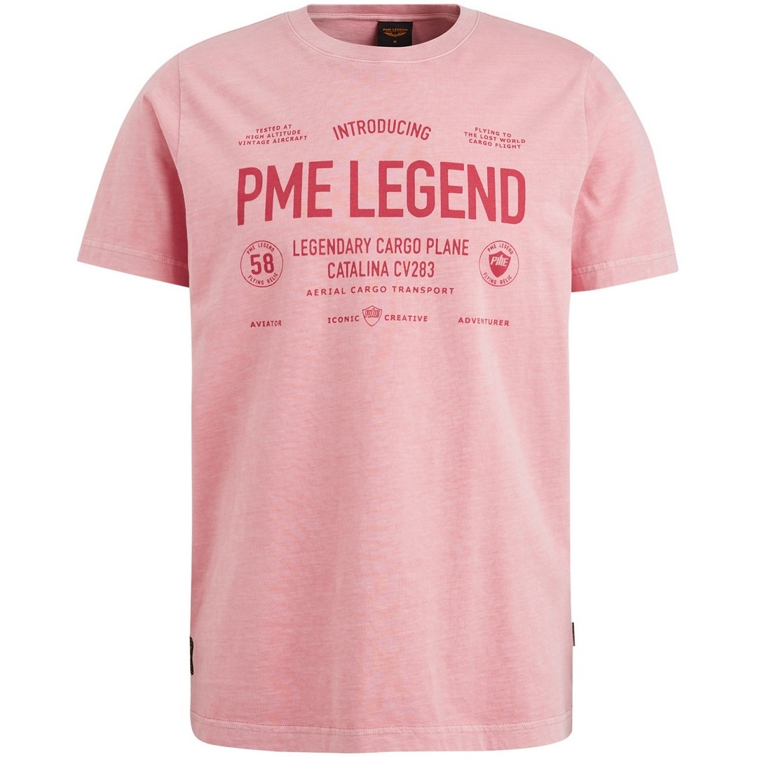 PME Legend Herren T-Shirt Regular Fit rosa PTSS2405562 3168 blush