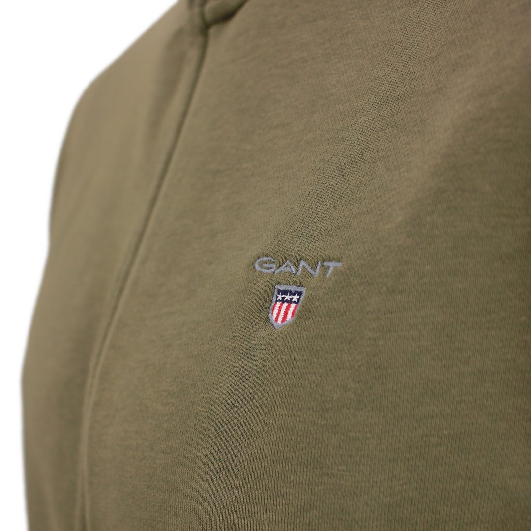 Gant Herren Sweat Jacke Sweatweste Original Full Zip Cardigan grün 2048004 301 juniper green