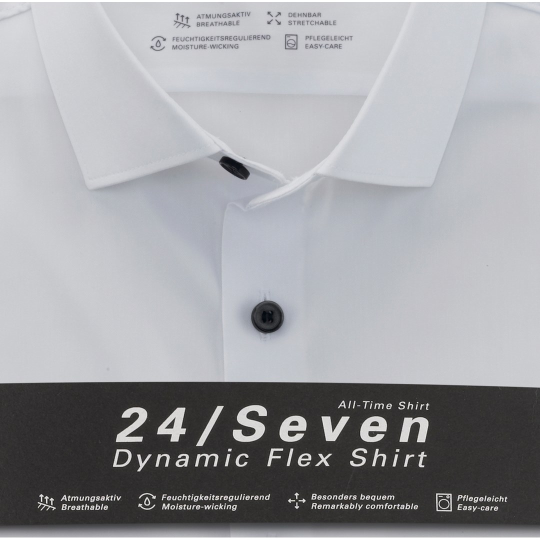 Olymp Hemd 24/Seven Dynamic Flex Jersey All Time Shirt 206684 00 weiß