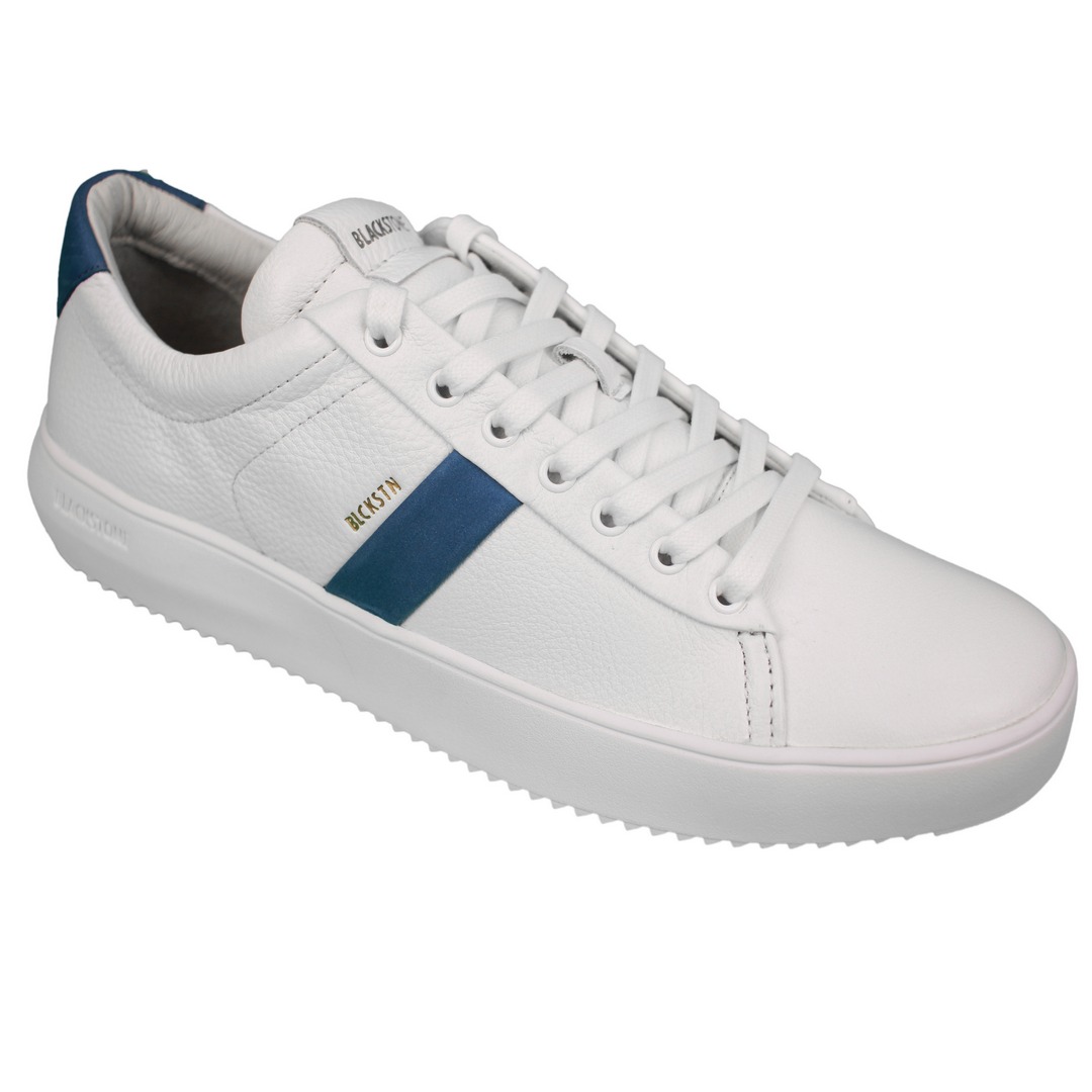 Blackstone Herren Sneaker Schuhe weiß BG172 Ryder white blue ashes