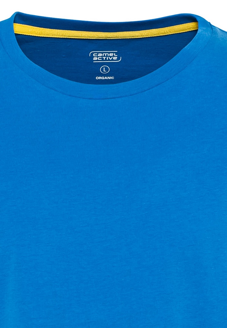 Camel active Herren T-Shirt kurzarm blau unifarben 7T01 409745 44 strong blue