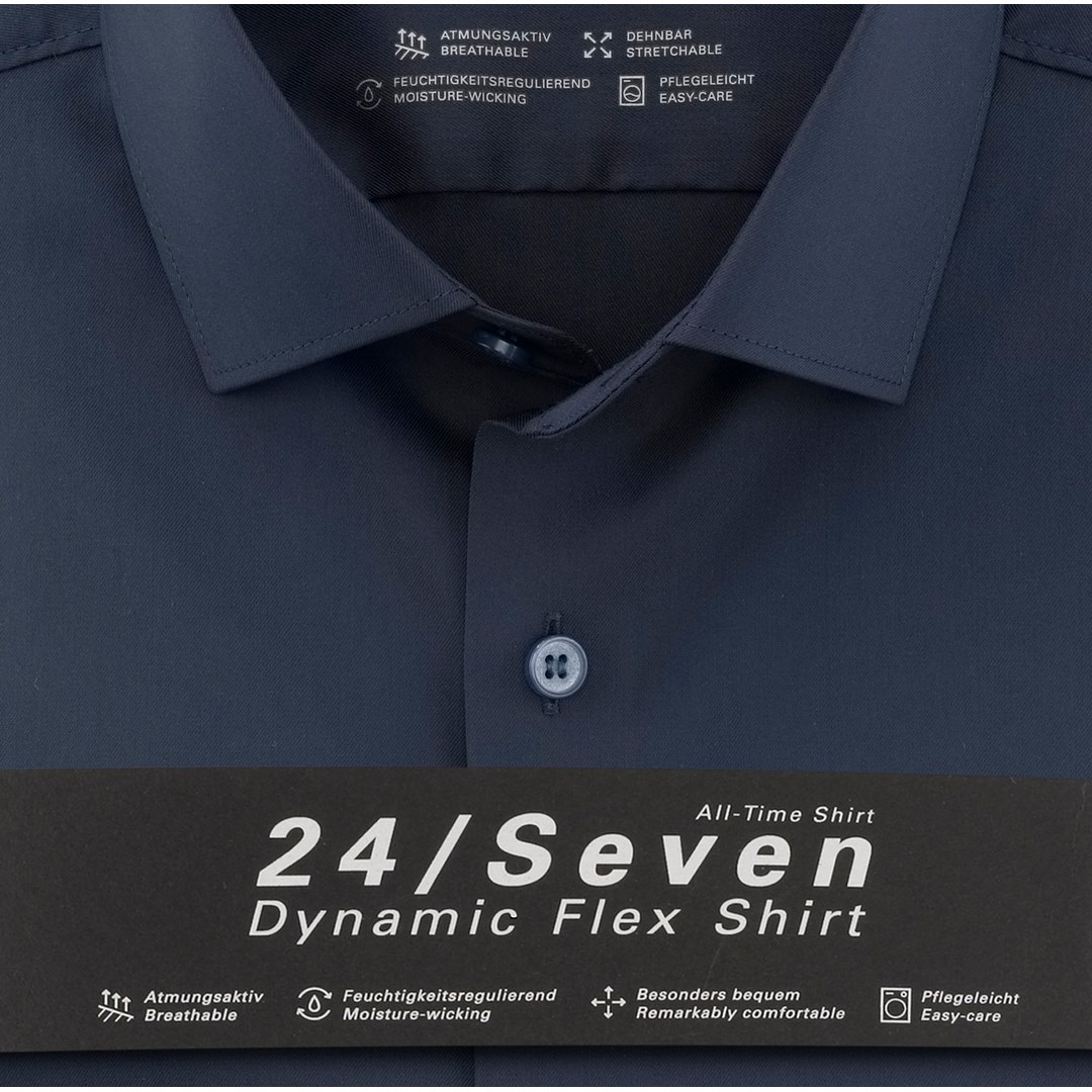 Olymp Hemd 24/Seven Dynamic Flex Jersey All Time Shirt dunkelblau 206684 18 marine