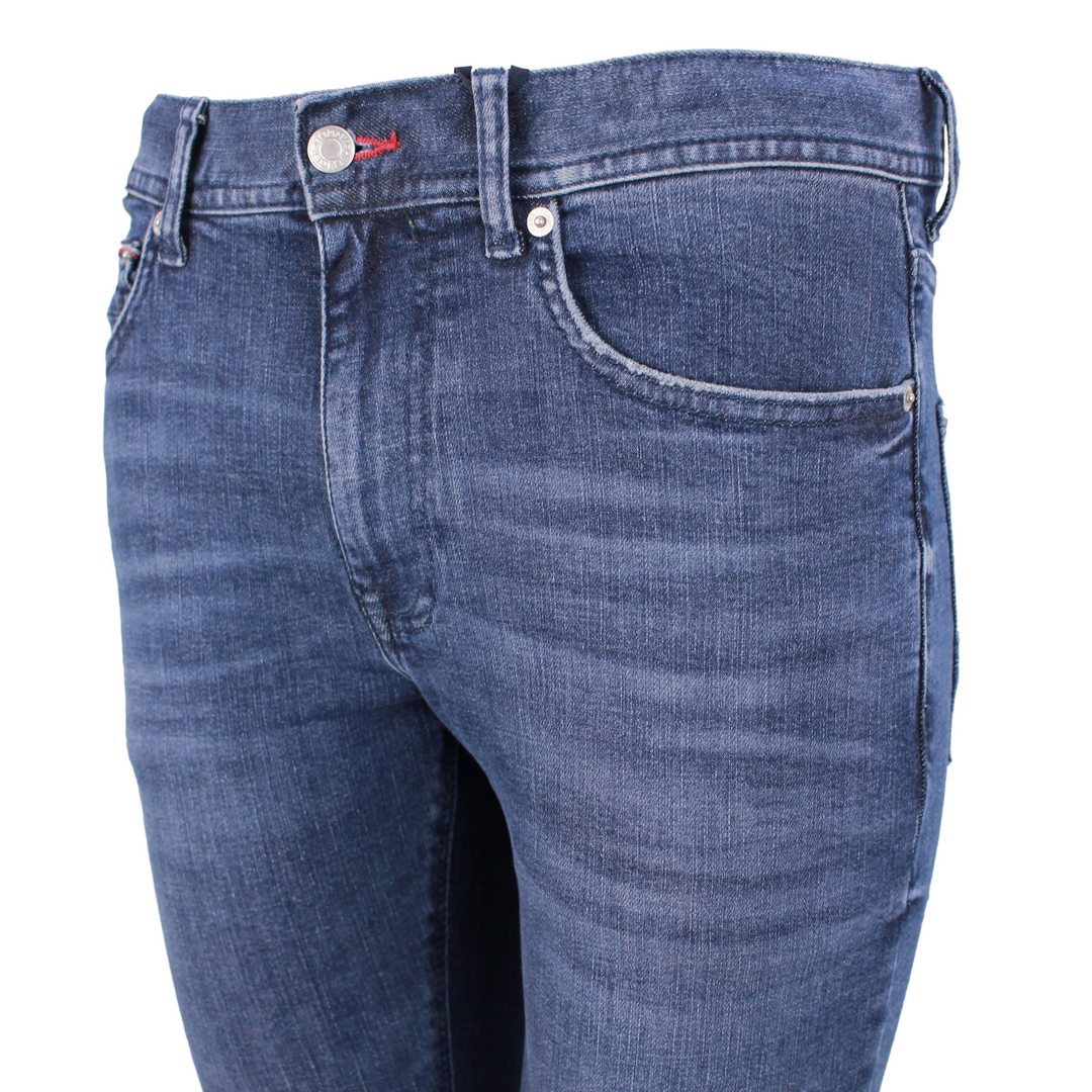Tommy Hilfiger Herren Jeans Hose Slim Layton blau unifarben MW0MW28623 1A8 denim