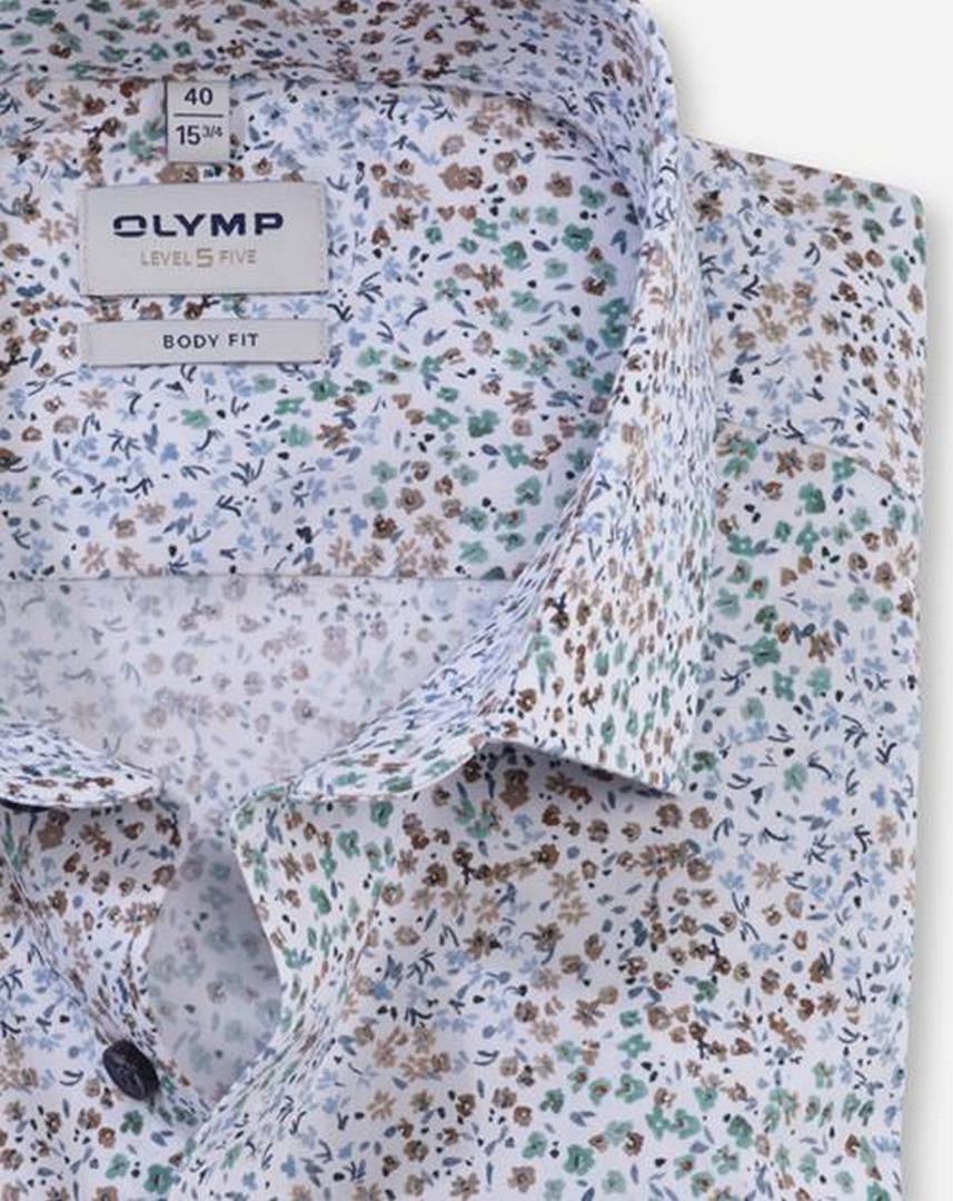 Olymp Level Five Herren Businesshemd gemustert 201944 45 grün