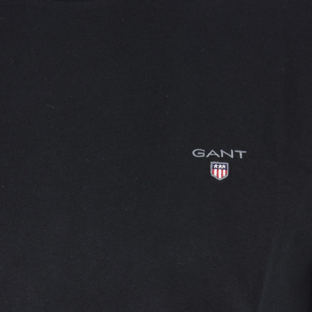 Gant Herren T-Shirt Shirt kurzarm Basic schwarz unifarben 234100 5