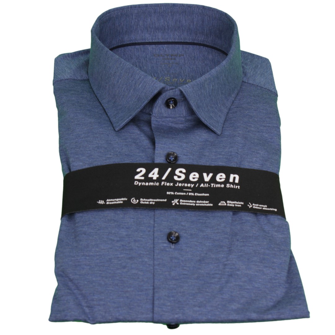 Olymp Hemd 24/Seven Seven Dynamic Flex Jersey All Time Shirt blau 120264 13