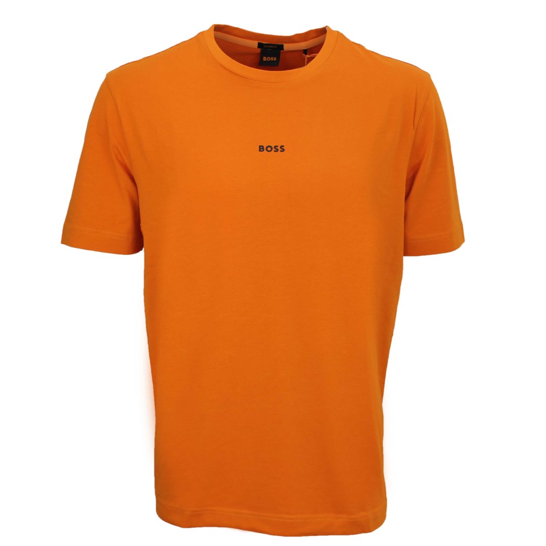 Hugo Boss Herren T-Shirt kurzarm Tchup orange unifarben 50473278 890