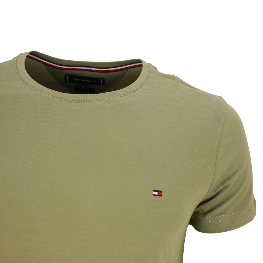 Tommy Hilfiger Herren T-Shirt Slim Fit Tee grün MW0MW10800 L9F green