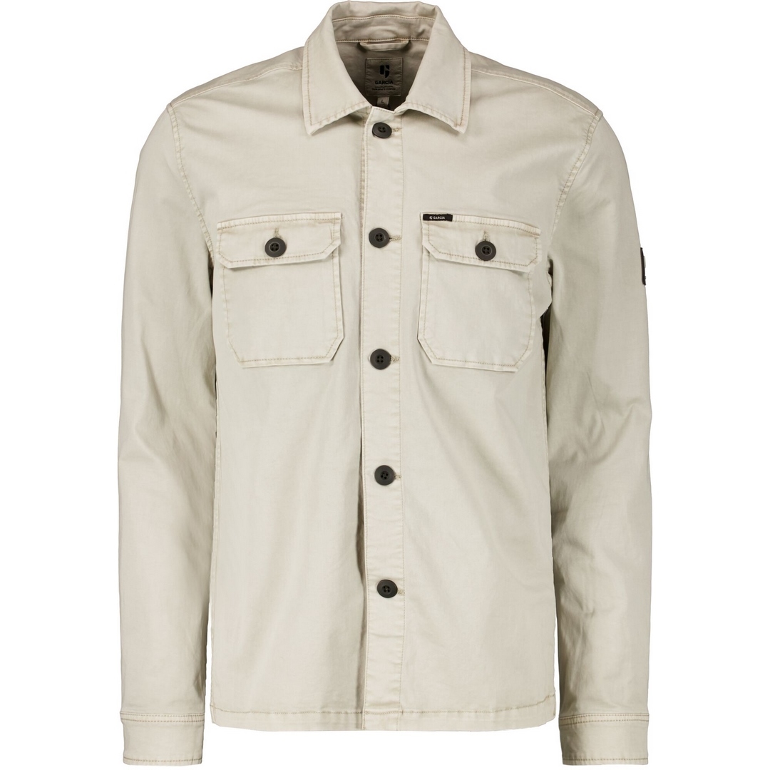 Garcia Herren Hemd Jacke Overshirt beige unifarben N21301 2768 kit