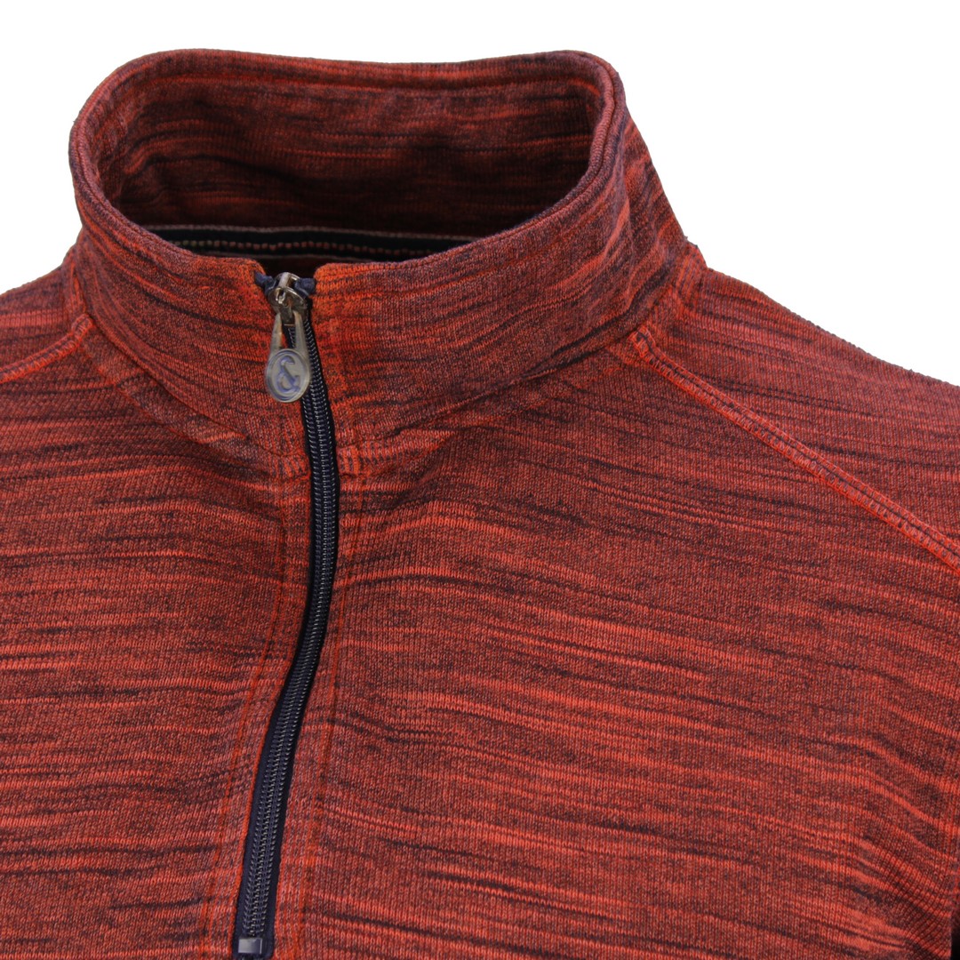 Colours & Sons Herren Sweat Shirt Sweatshirt Pulli Troyer rot meliert 9220 433 199