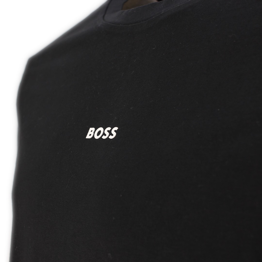 Hugo Boss Herren T-Shirt kurzarm Tchup schwarz unifarben 50473278 001 black 