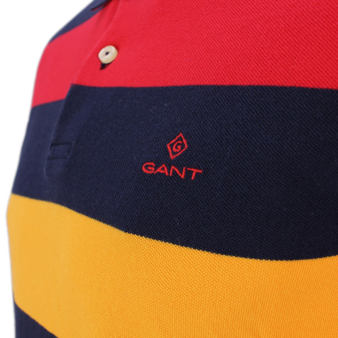 Gant Herren Poloshirt mehrfarbig gestreift Barstripe Piqué SS Rugger 2022001 105 multicolor