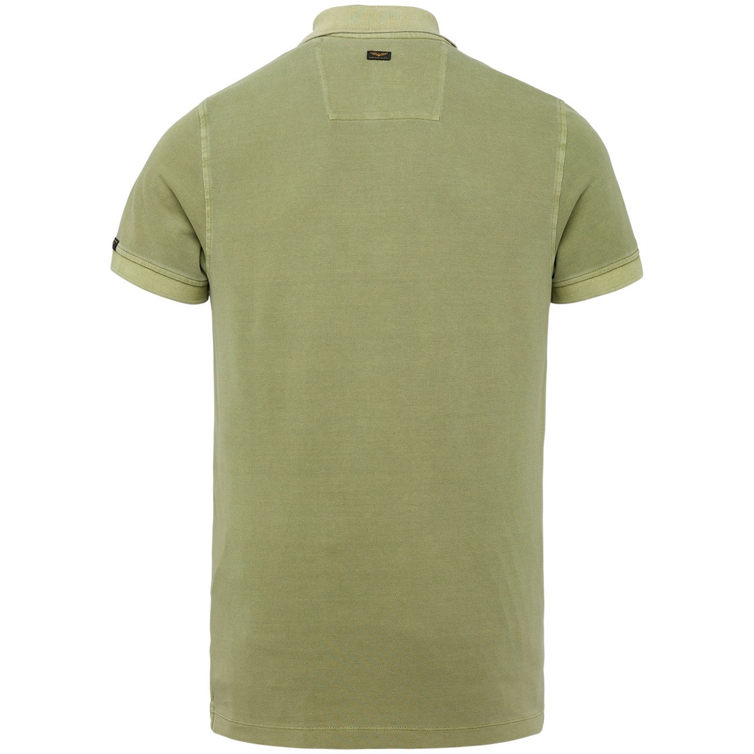 PME Legend Herren Poloshirt garment dyed Pique grün unifarben PPSS2205877 6377 sage