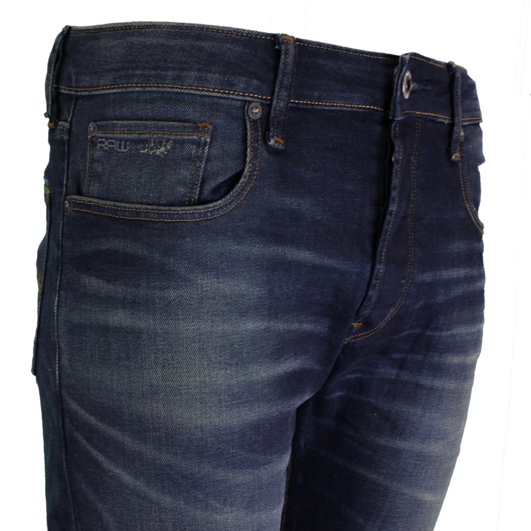 G-star Herren Jeans Hose Jeanshose 3301 Slim Fit Jeans Denim blue 51001 A088 A888