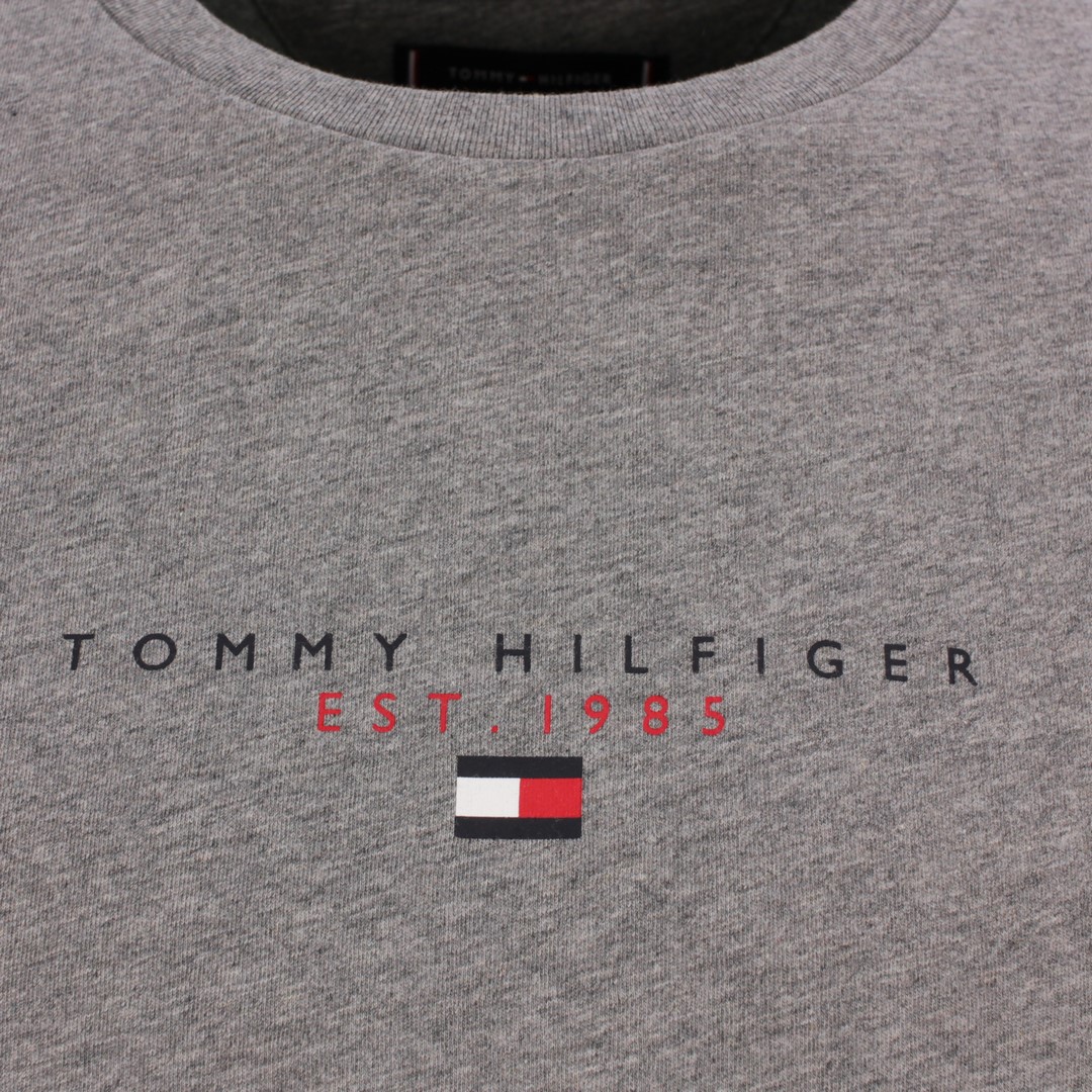 Tommy Hilfiger T-Shirt Shirt kurzarm Essential Tommy Tee grau MW0MW17676 P91 Medium Grey