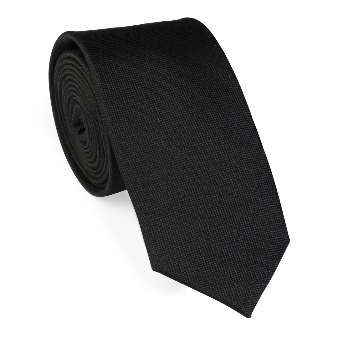 UNA Slim Krawatte Perla schwarz unifarben 44155179 