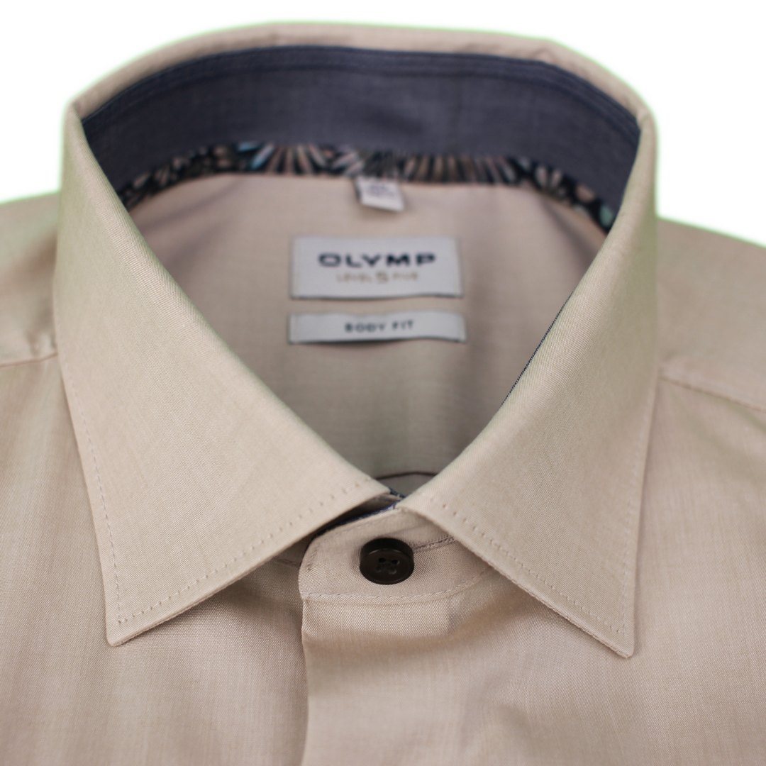 Olymp Level Five Herren Businesshemd braun 201454 22 natur