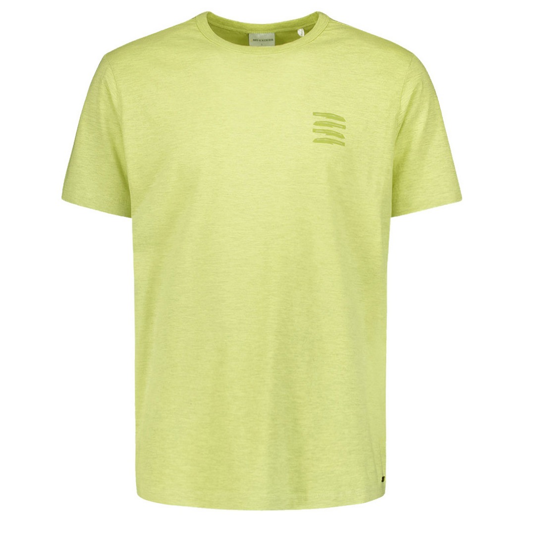 No Excess Herren T-Shirt Regular Fit grün Print 24350438 056 lime