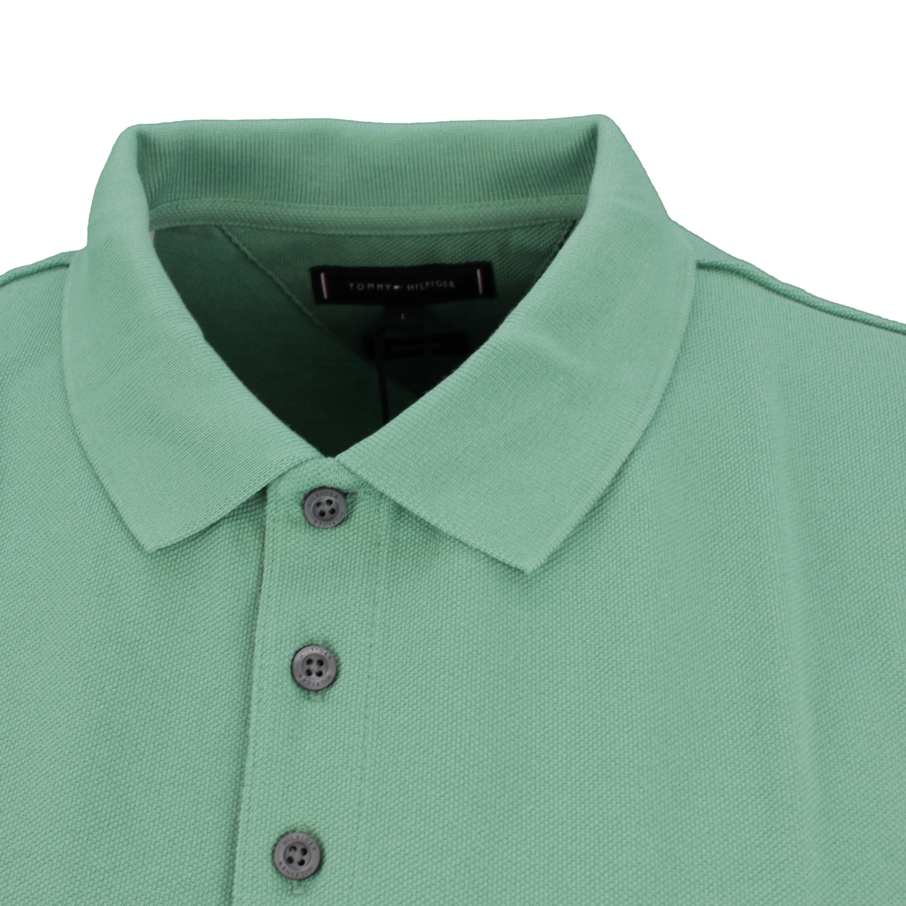 Tommy Hilfiger Polo Shirt Contrast Placket grün MW0MW19379 L3I green 