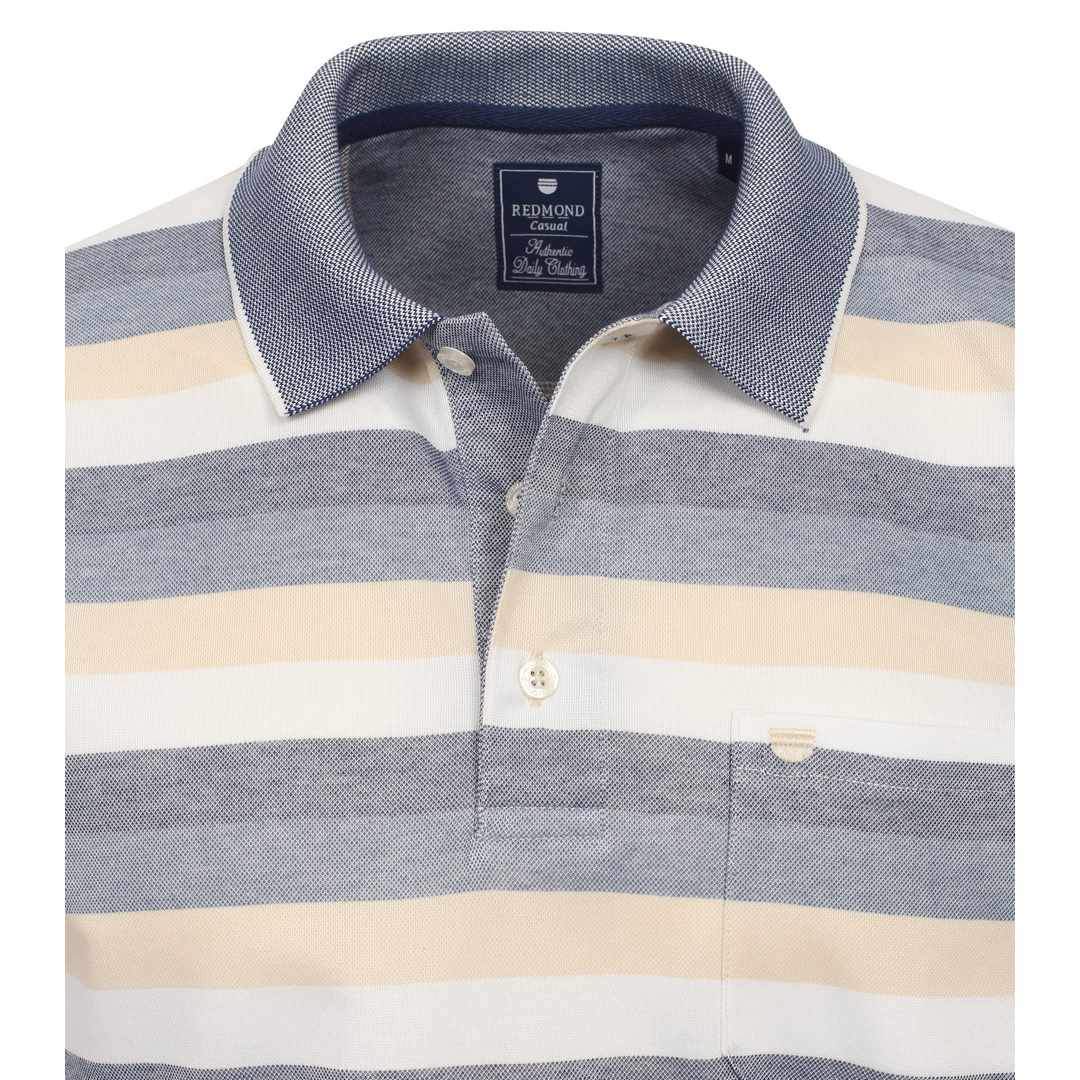 Redmond Herren Poloshirt Regular Fit mehrfarbig gestreift 241880900 10 blau