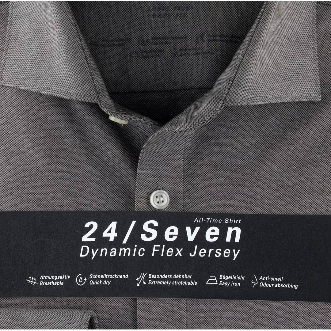 Olymp Level Five 24/Seven Dynamic Flex Jersey Body Fit Hemd Businesshemd 200684 69 graphit