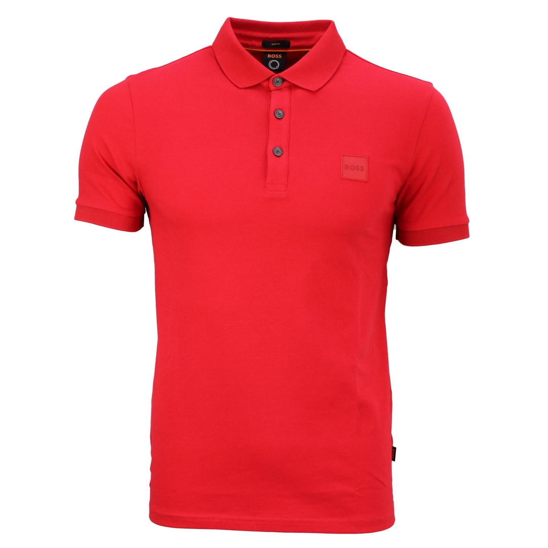 Hugo Boss Herren Polo Shirt kurzarm Passenger rot unifarben 50472668 623 bright red