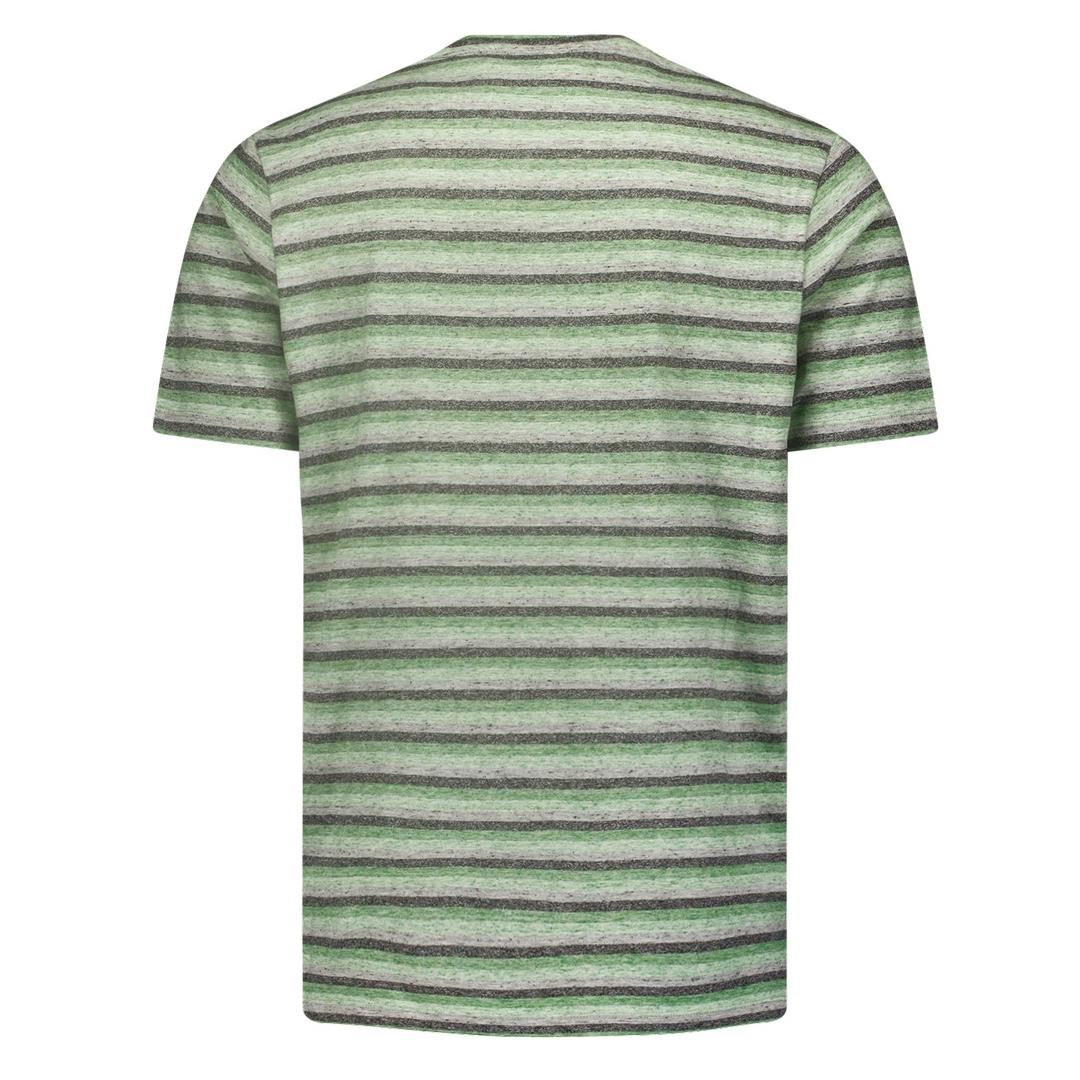 No Excess Herren T-Shirt grün gestreift 23350329 050 green