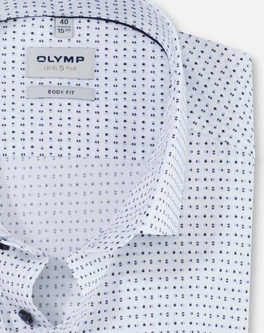 Olymp Level Five Herren Businesshemd blau gemustert 207534 11 bleu