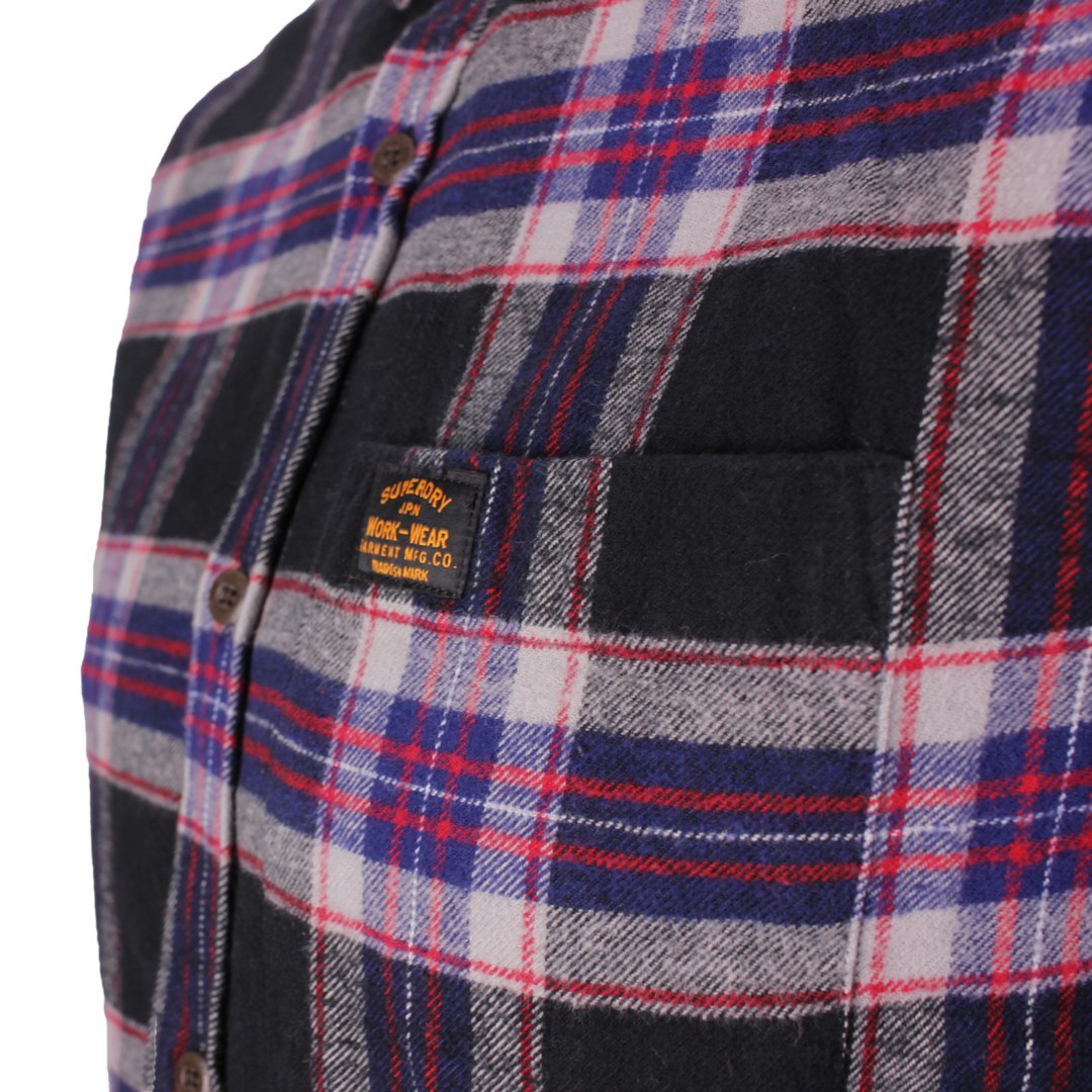 Superdry Freizeithemd mehrfarbig kariert M4010460A 6CT Hatton Check navy Heritage Lumber Jack Shirt