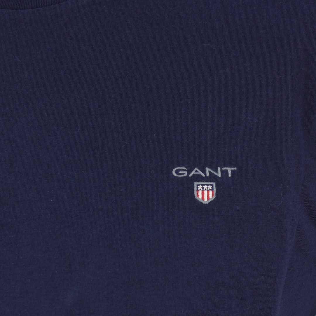 Gant Herren T-Shirt Basic marine blau unifarben 234100 433