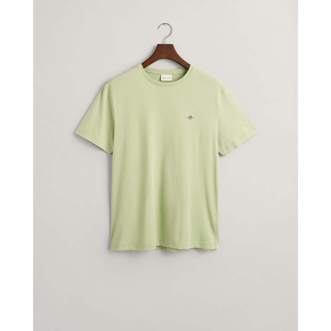 Gant Herren T-Shirt Regular Fit Shield grün 2003184 345 milky matcha