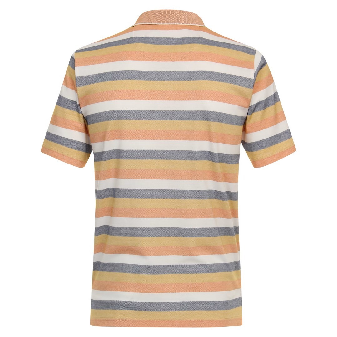 Redmond Herren Poloshirt Regular Fit mehrfarbig gestreift 241880900 210 orange
