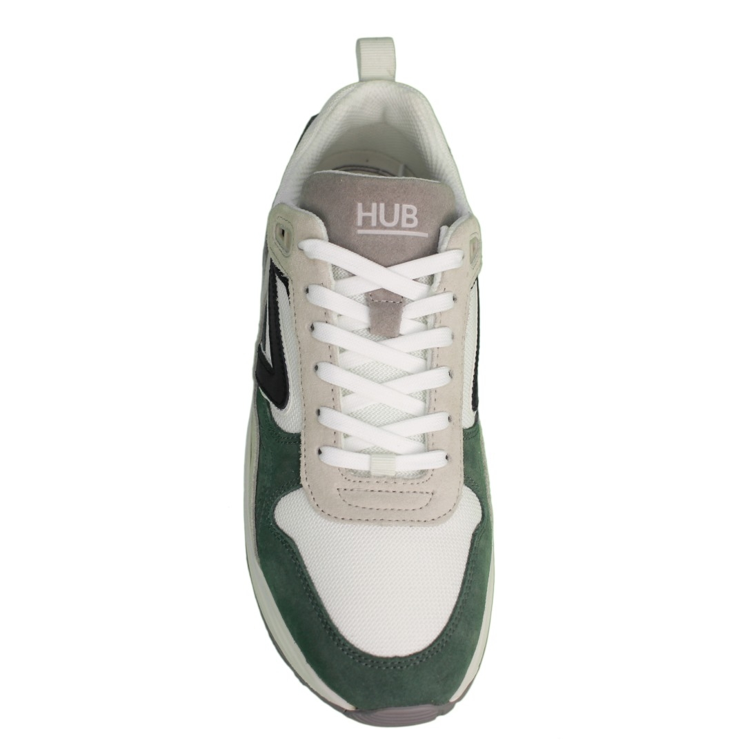 HUB Herren Schuhe Sneaker Glide weiß grün M6102S43 A53 white green
