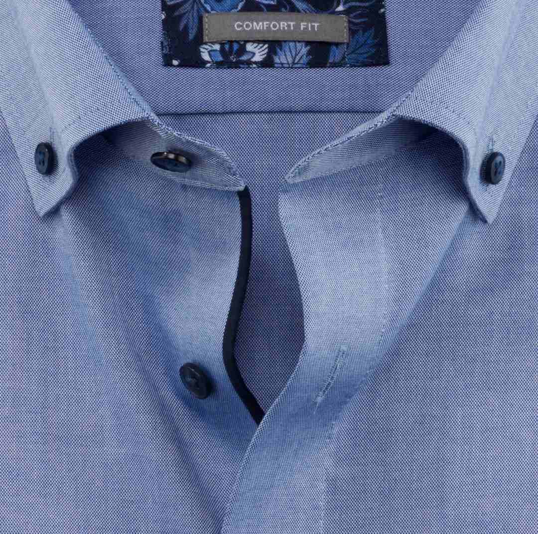 Olymp Luxor Herren Businesshemd Comfort Fit blau unifarben 109624 13  rauchblau