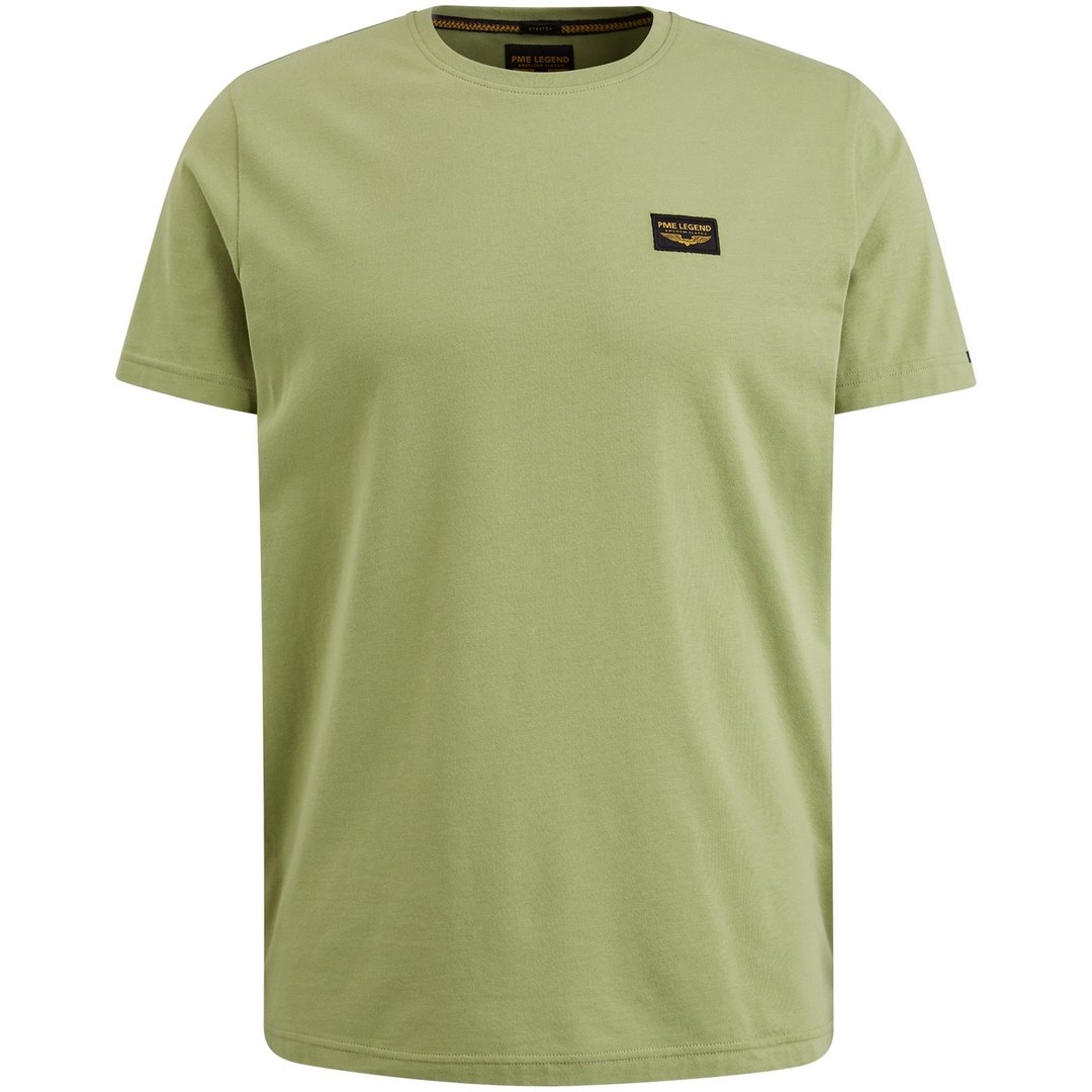 PME Legend Herren Basic T-Shirt Regular Fit grün PTSS2403599 6377 sage