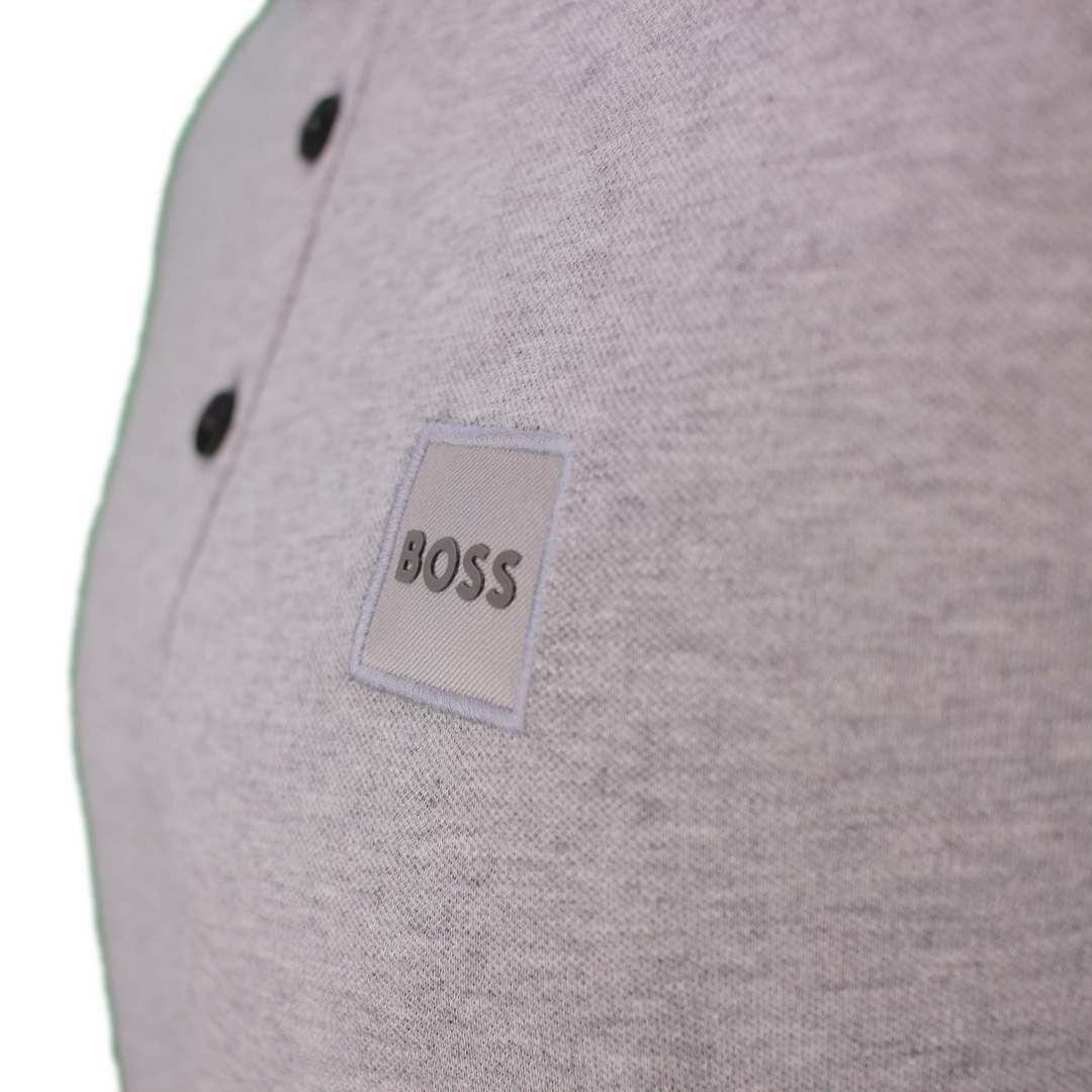 Hugo Boss Herren Polo Shirt kurzarm Passenger grau unifarben 50472668 051 light pastel grey