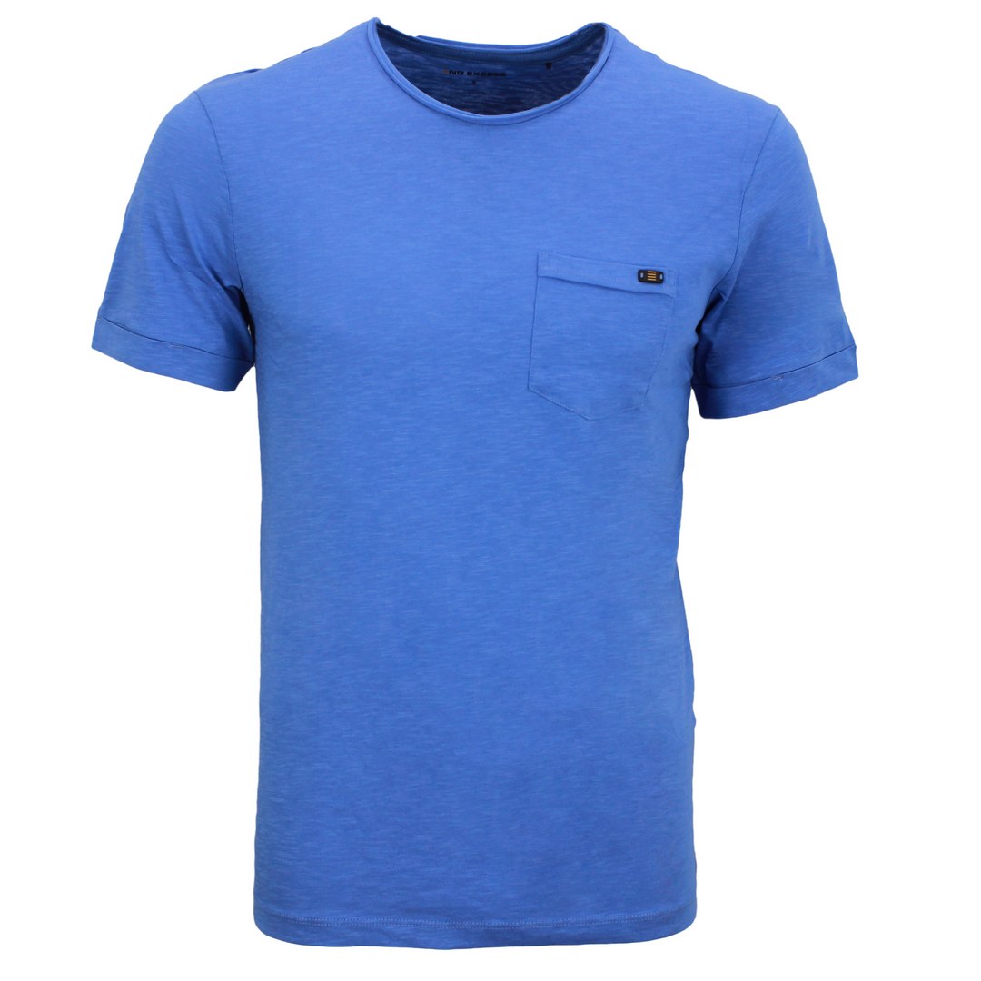 No Excess Herren T-Shirt kurzarm blau 20340402 137 washed blue