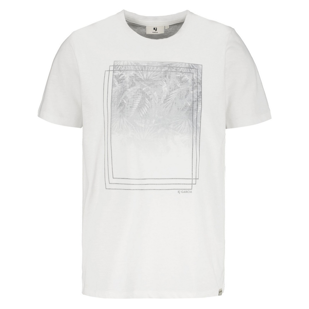 Garcia Herren T-Shirt weiß Print Muster D31201 50 white