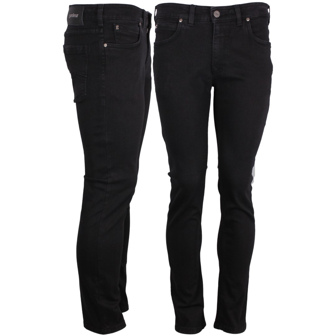 Gardeur Herren Superflex Jeans Hose Jeanshose Modern Fit schwarz Batu 2 71001 799