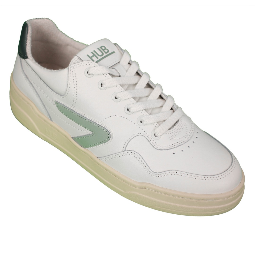 HUB Herren Schuhe Sneaker Court weiß grün M5901L68 511
