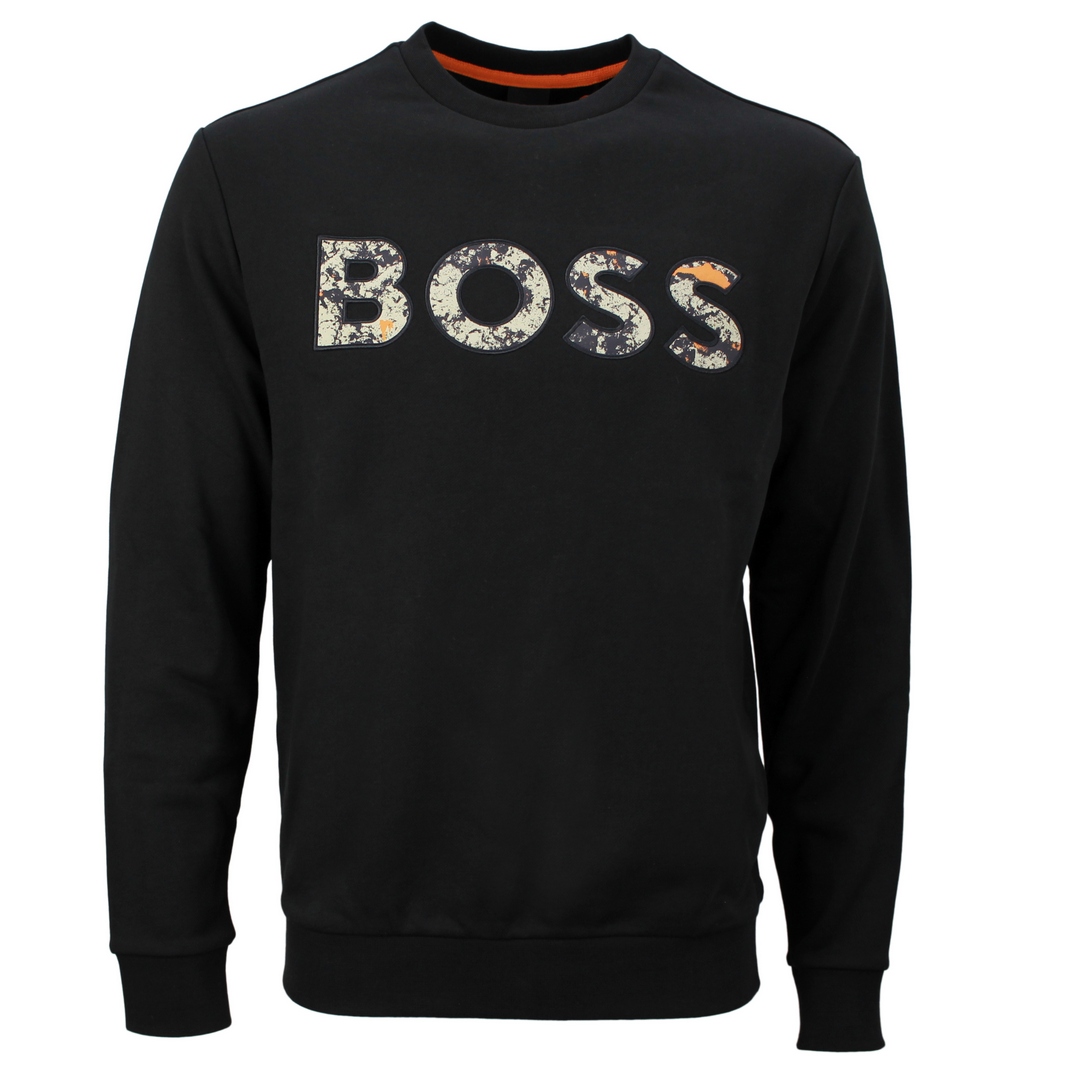Hugo Boss Herren Sweat Shirt Pullover Weboss schwarz 50476140 001 black