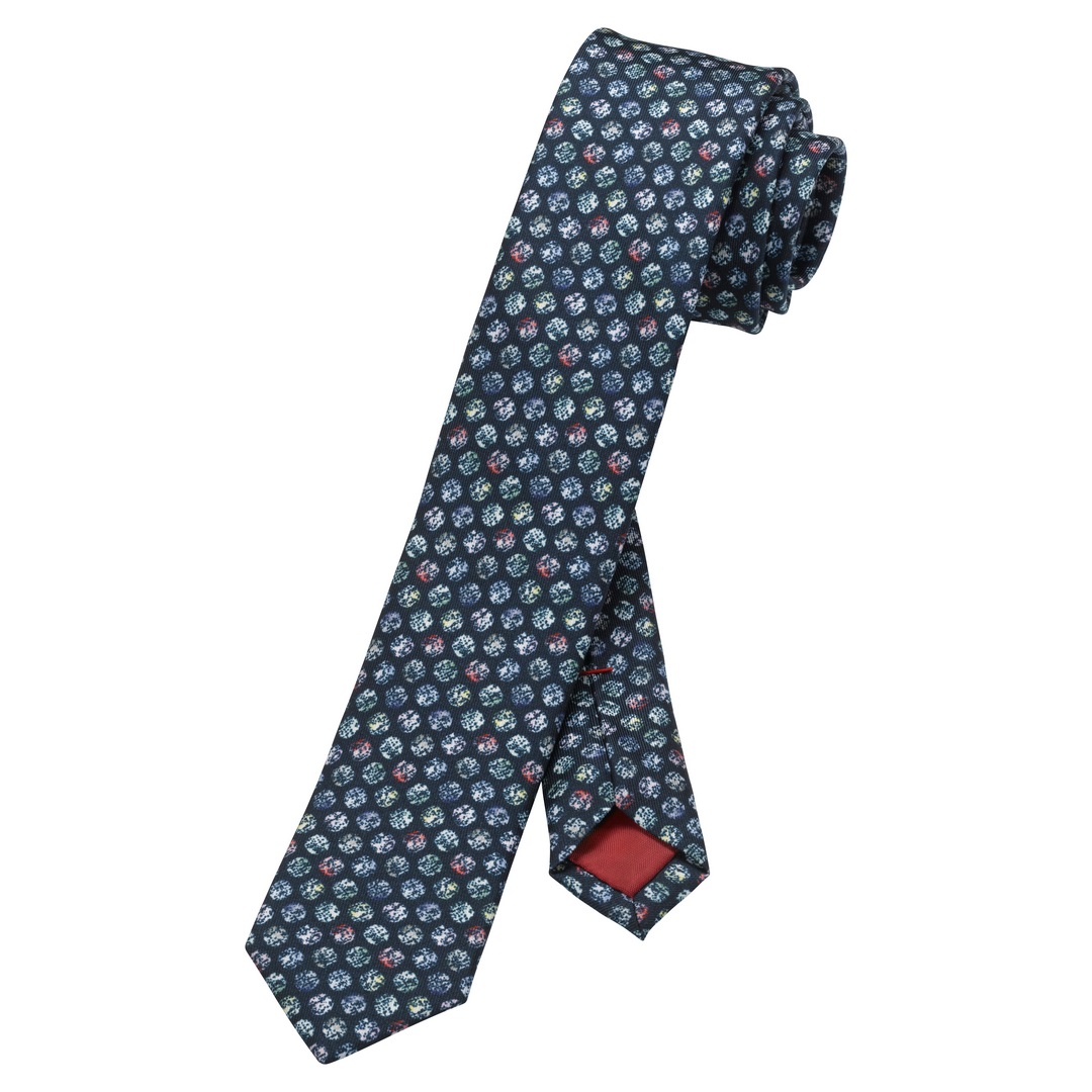 Olymp Herren Slim Krawatte mehrfarbig gepunktet 170670 45