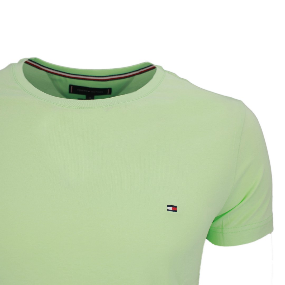 Tommy Hilfiger Herren T-Shirt Slim Fit Tee grün MW0MW10800 LZX green